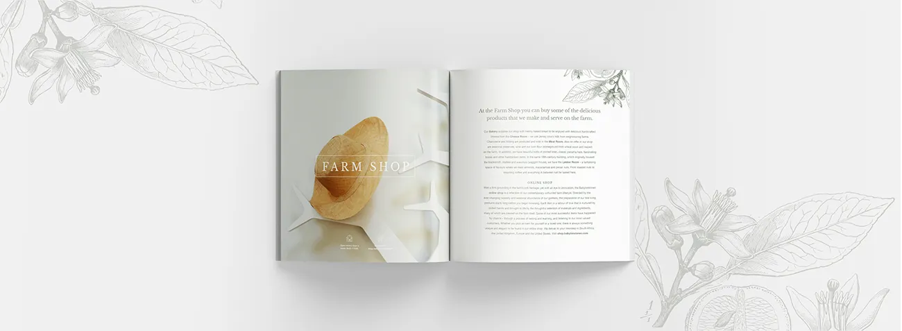 Babylonstoren In the Know booklet layout and typography detail