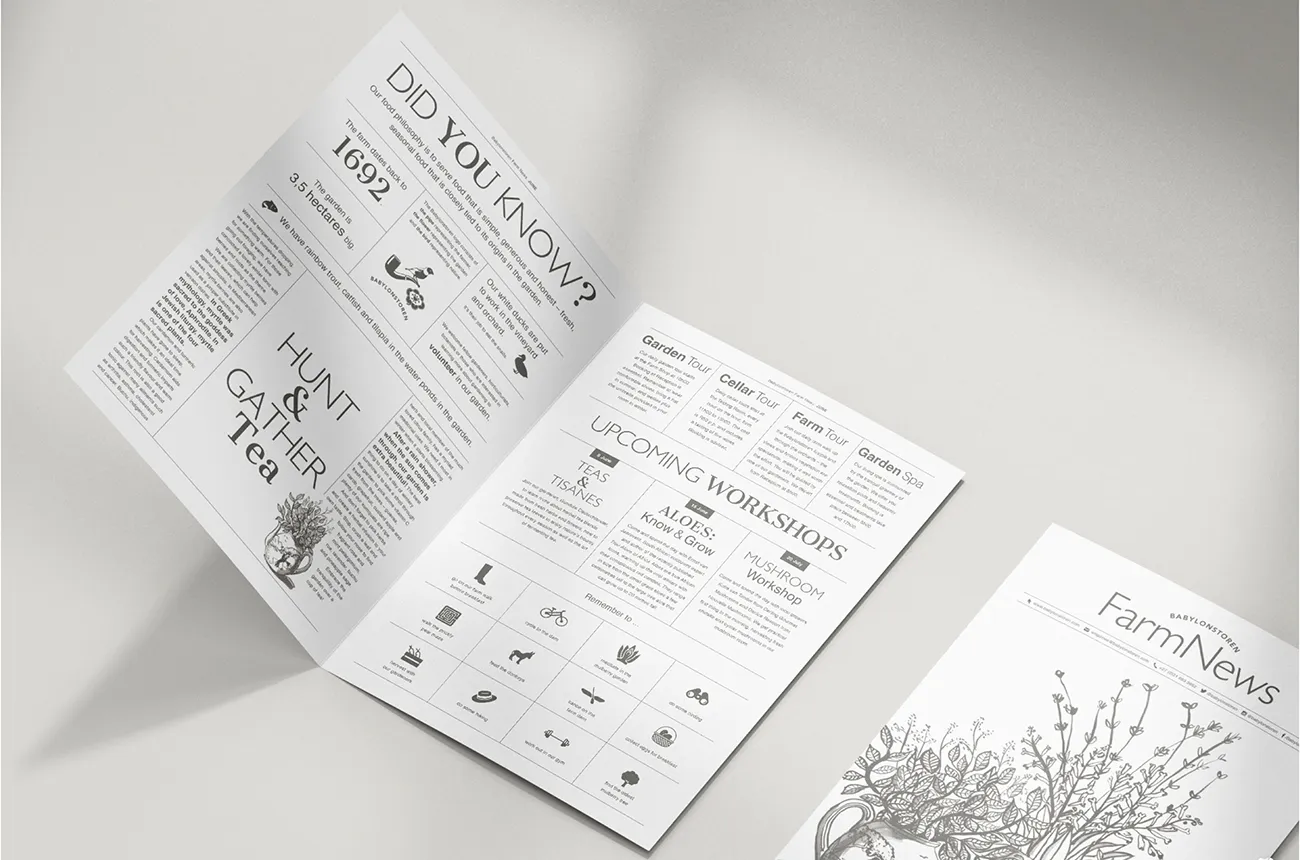 Babylonstoren Farm News content layout