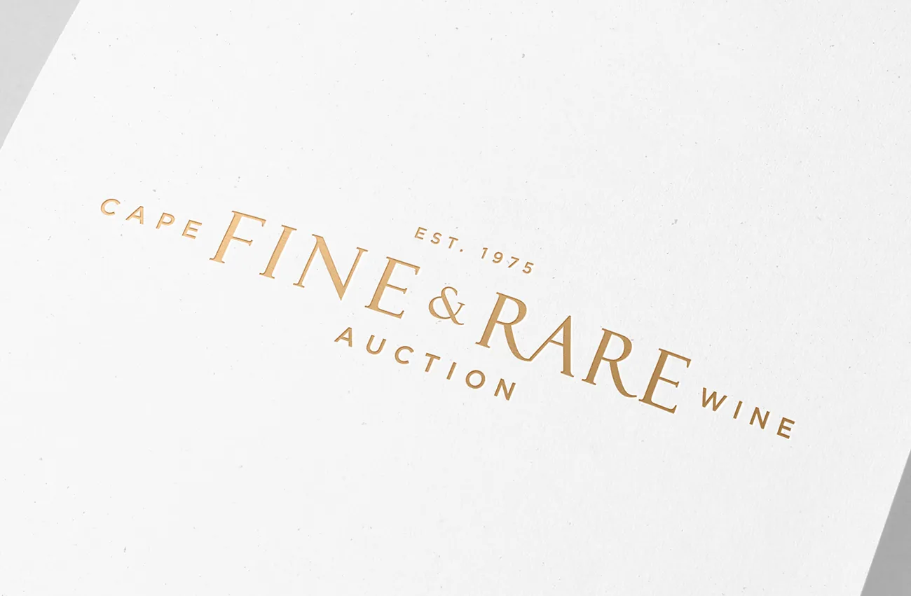 Cape Fine &amp; Rare Wine Auction logo design