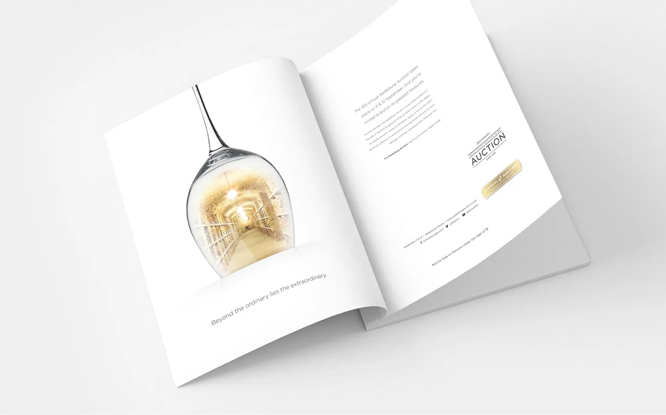 Cape Fine &amp; Rare Wine Auction heritage catalogue design