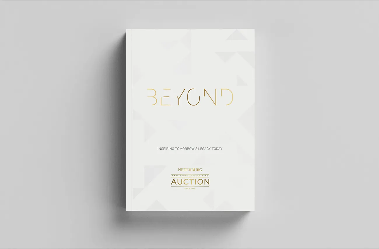 Cape Fine &amp; Rare Wine Auction Beyond catalogue cover design