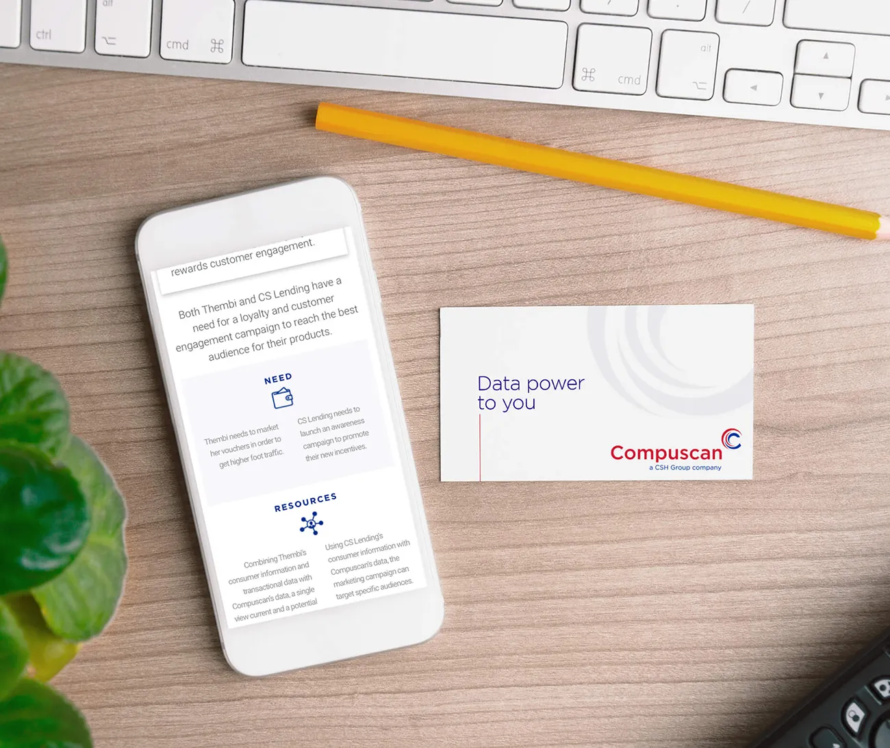 Compuscan website mobile view design
