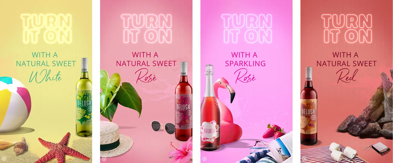 Delush Wines Instagram story design example