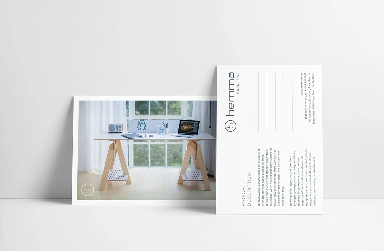 hemma furniture post card