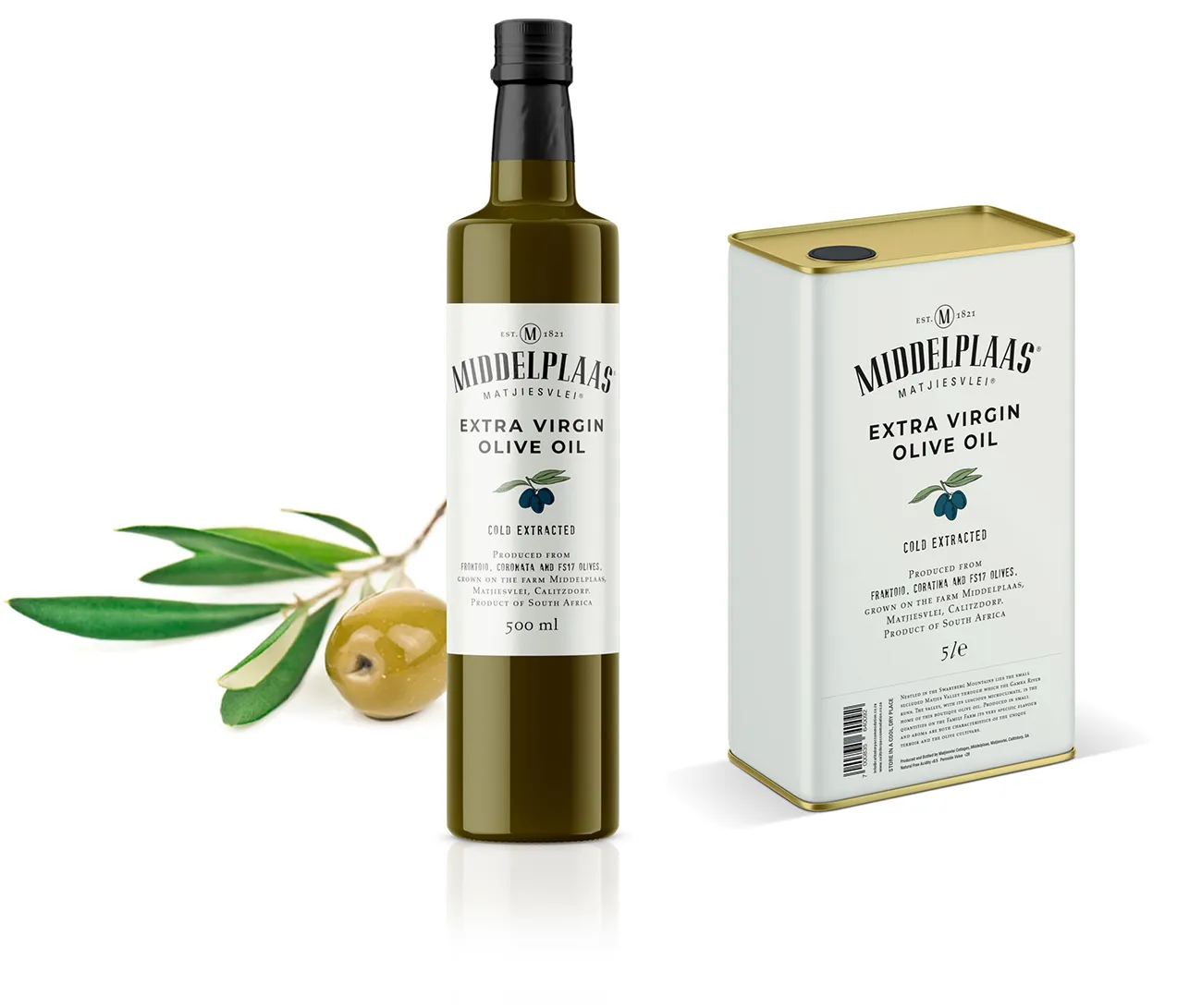 Middelplaas Olive Oil Range