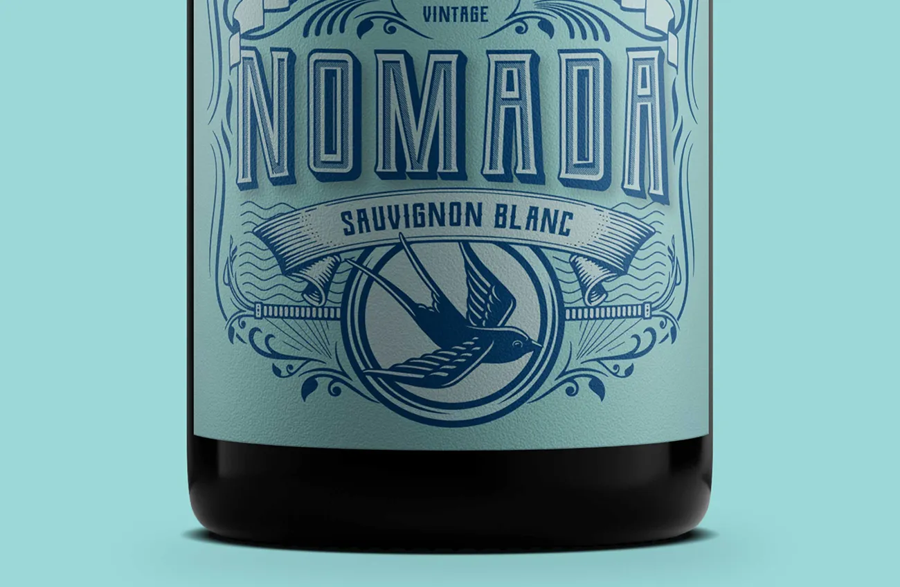 Nomada Sauvignon Blanc label close up