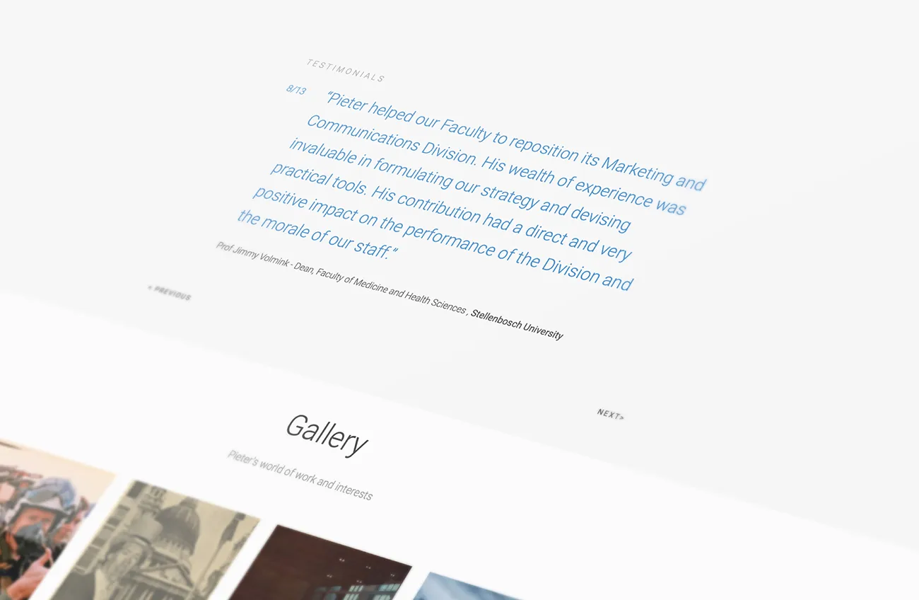 Pieter Cronjé Website Gallery