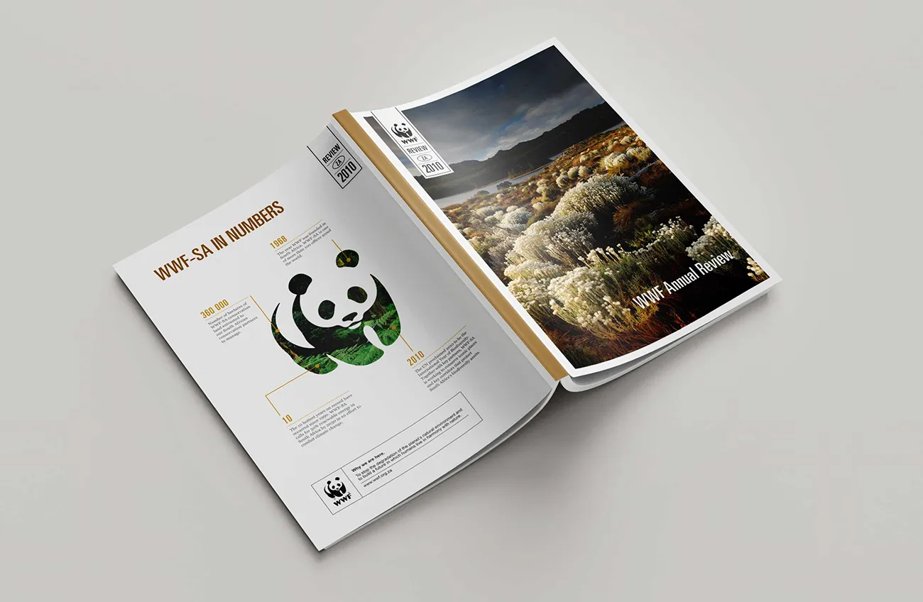 WWF annual report cover design