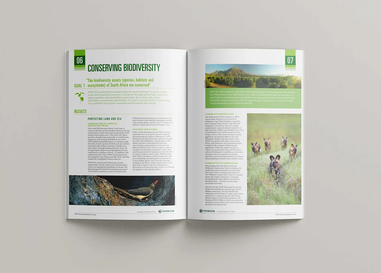 WWF conservation section layout