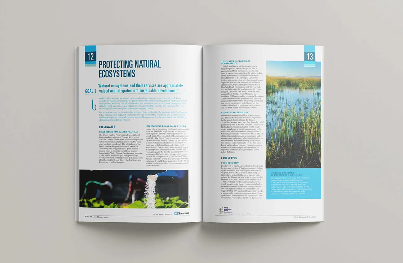 WWF protecting ecosystems layout